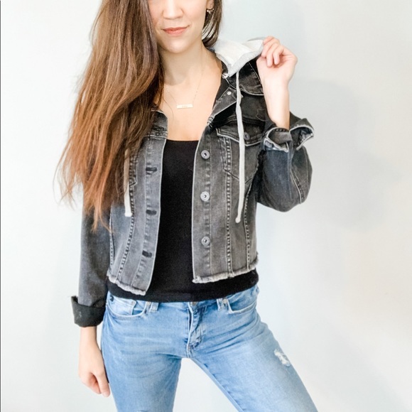 **SOLD** Hooded Denim Jacket - Picture 3 of 3